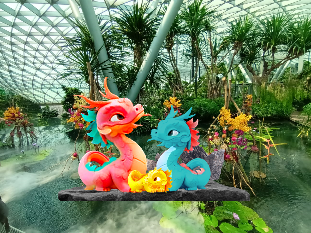 Christmas Display, Festive Lights at Jewel Changi Airport Singapore